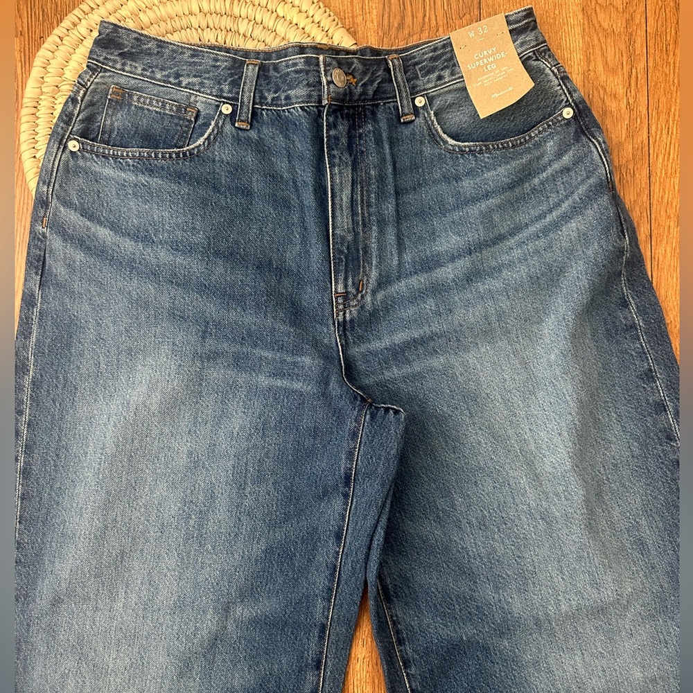 New with tags! Madewell Women’s Curvy Superwide Wide Jeans size 32 - Picture 3 of 9